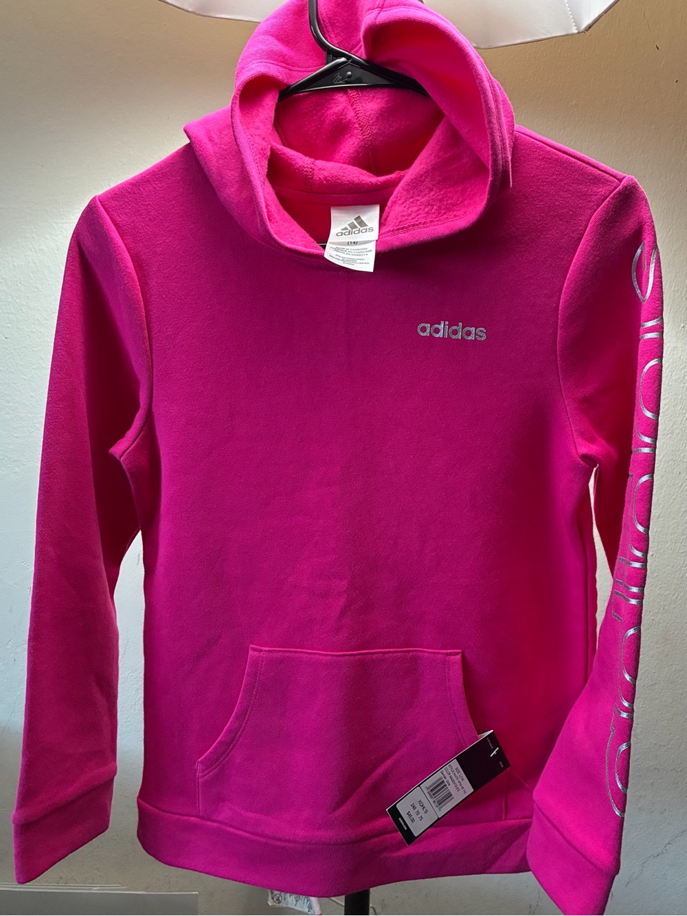 Kohl's adidas Girls' Bright Hot Pink Fleece Hoodie